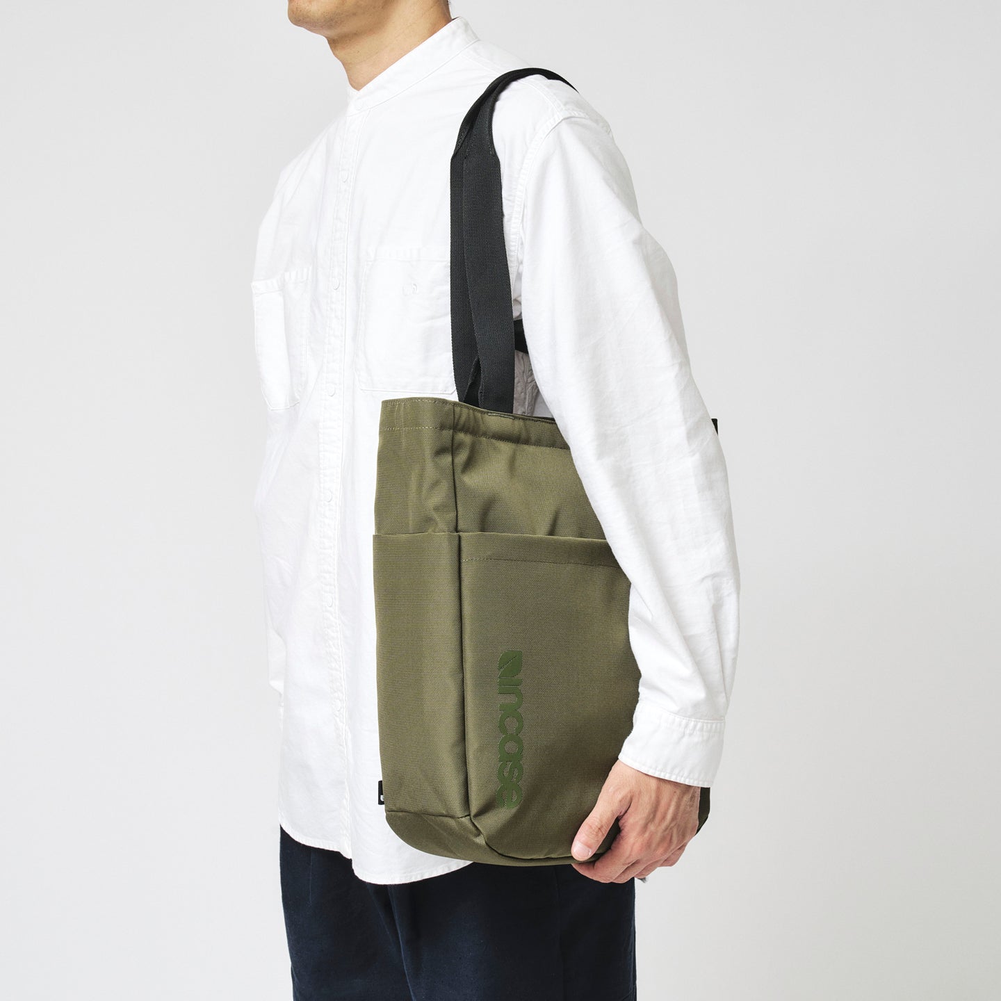 Grid 2-Way Tote Bag 15L -Olive-