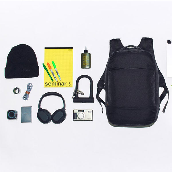 City Compact Backpack With CORDURA Nylon / 19L -Black-