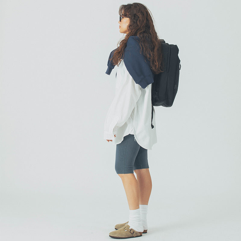 City Compact Backpack With CORDURA Nylon / 19L -Black-