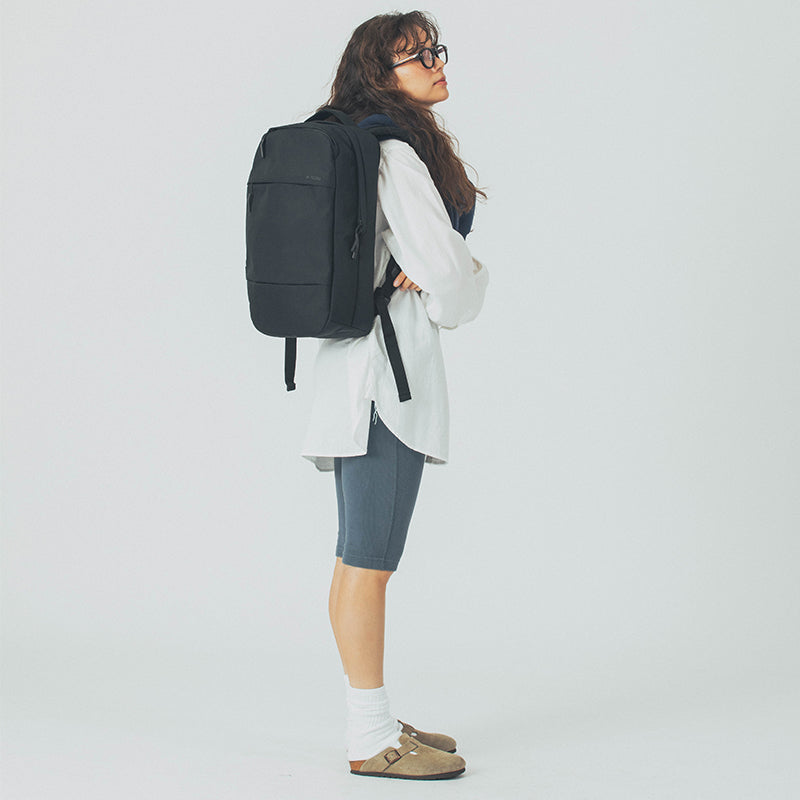 City Compact Backpack With CORDURA Nylon / 19L -Black-