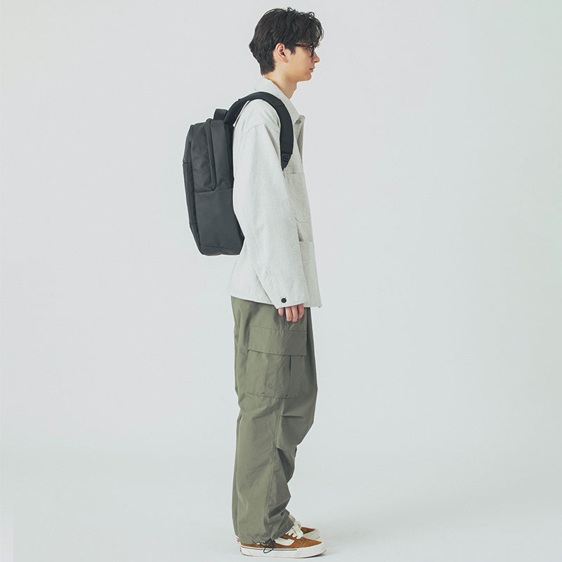 City Compact Backpack With 1,680D /19L -Black-