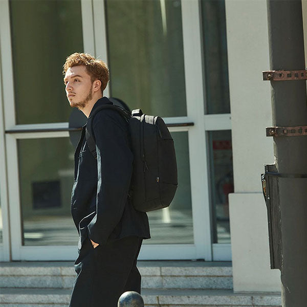 City Compact Backpack With CORDURA Nylon / 19L -Black-