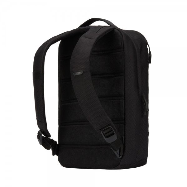 City Compact Backpack With Diamond Ripstop -Black-