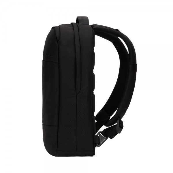 City Compact Backpack With Diamond Ripstop -Black-