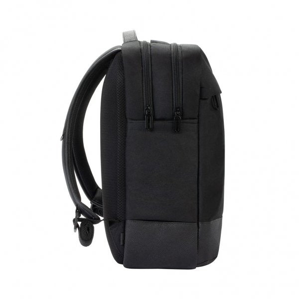 Twill & Leather Backpack -Black-(STORE LIMITED)