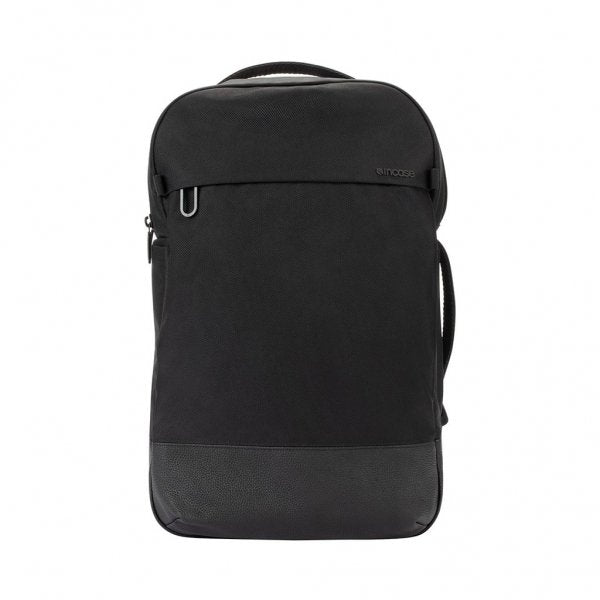 Twill & Leather Backpack -Black-(STORE LIMITED)