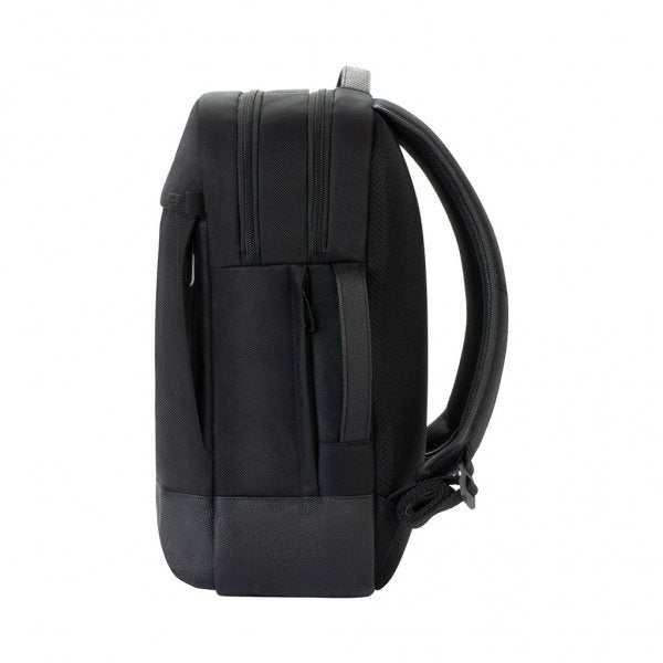 Twill & Leather Backpack -Black-(STORE LIMITED)