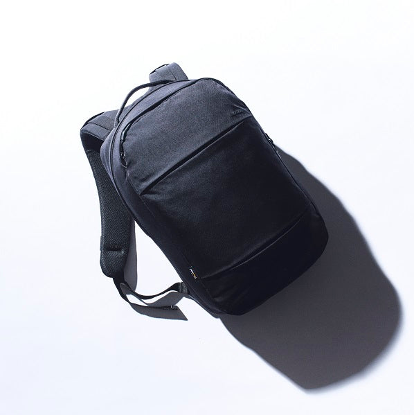 City Compact Backpack With CORDURA Nylon -Black-