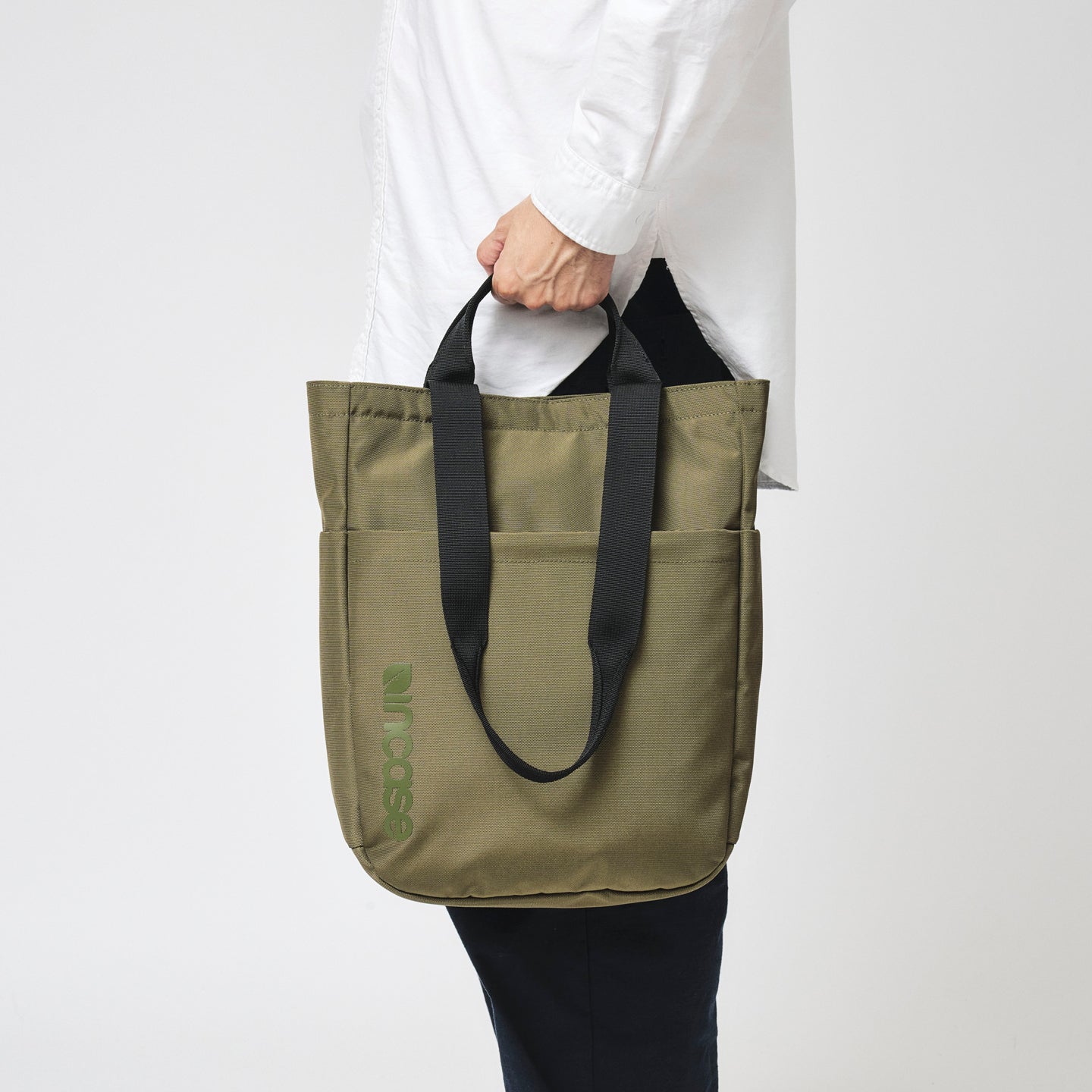 Grid 2-Way Tote Bag 15L -Olive-