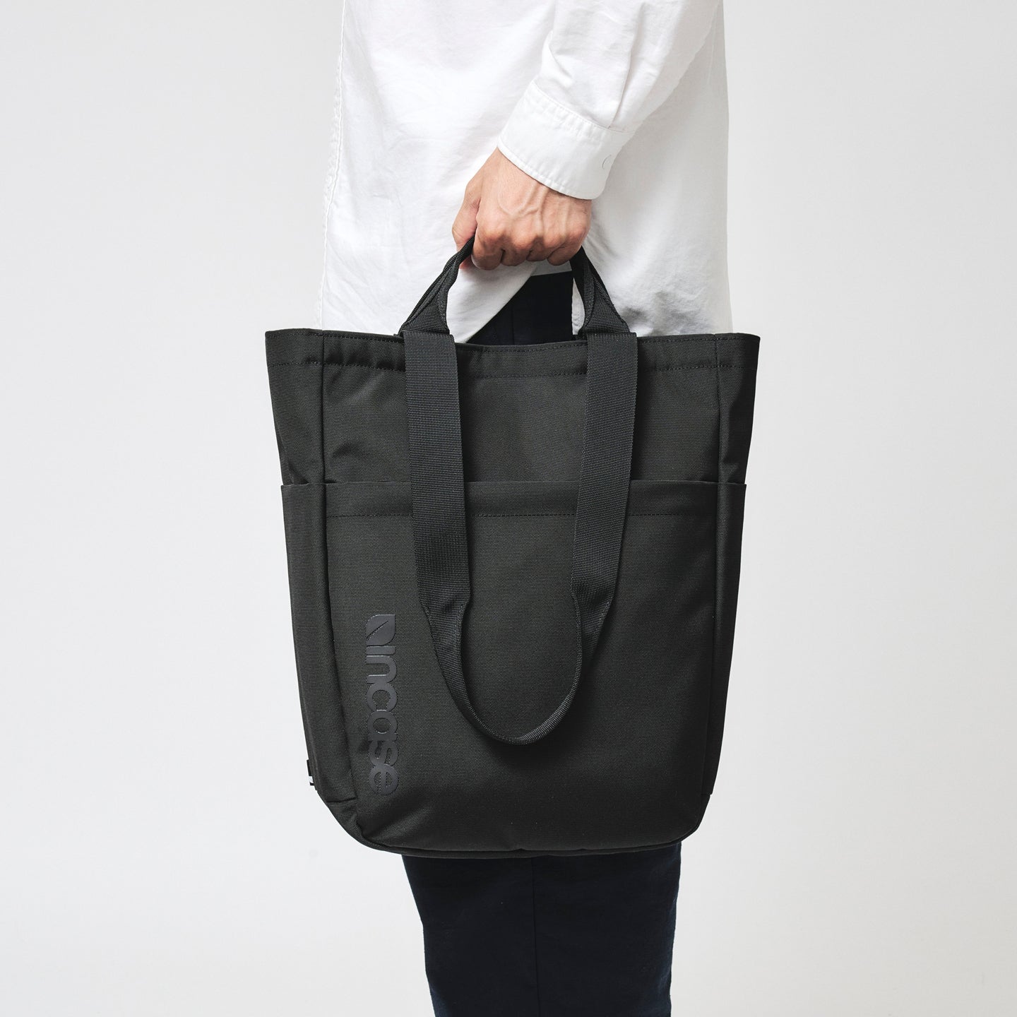 Grid 2-Way Tote Bag 15L -Black-