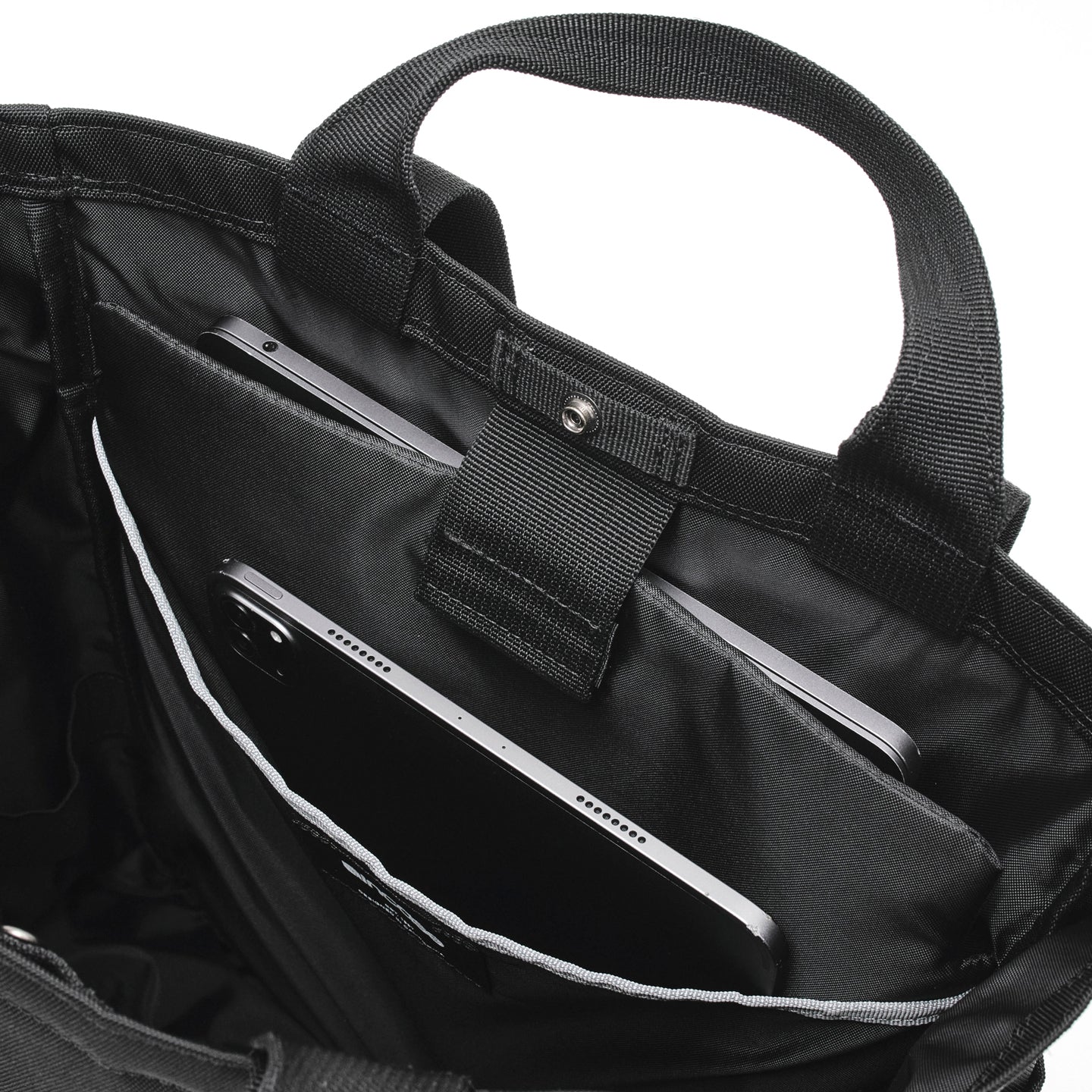 Grid 2-Way Tote Bag 15L -Black-