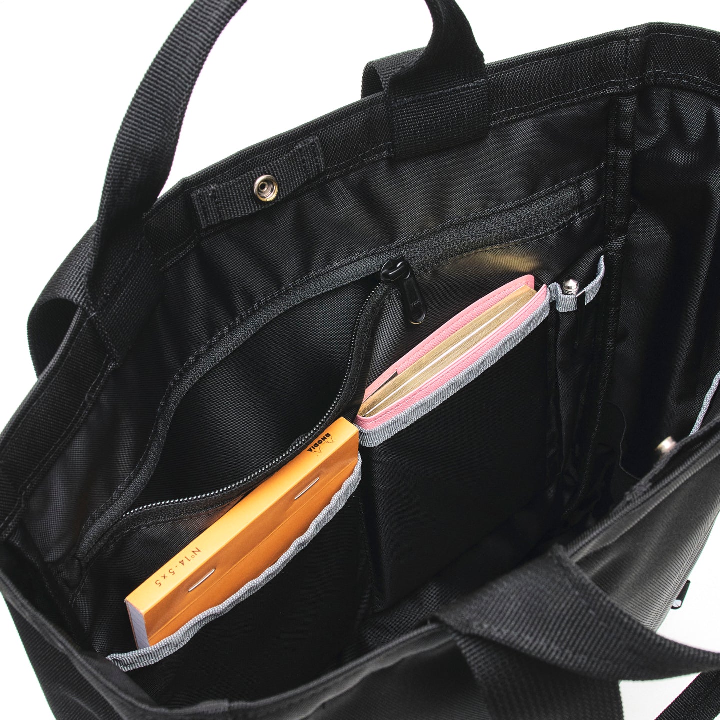 Grid 2-Way Tote Bag 15L -Black-