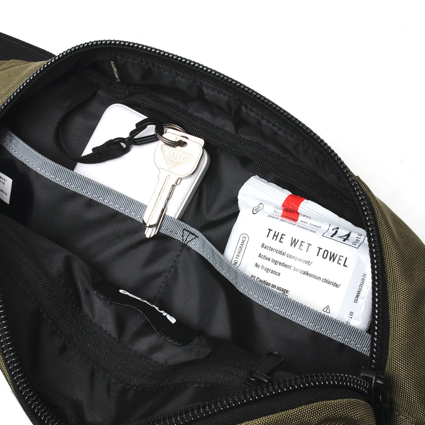 Grid Waist Bag 3.5L -Olive-