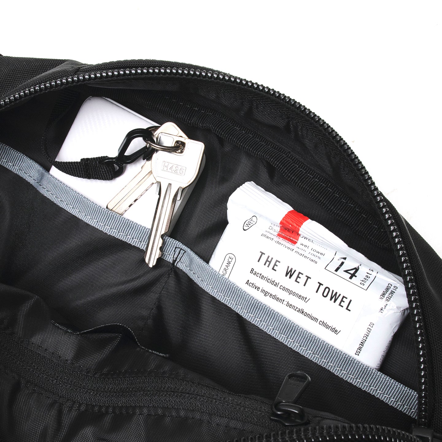 Grid Waist Bag 3.5L -Black-