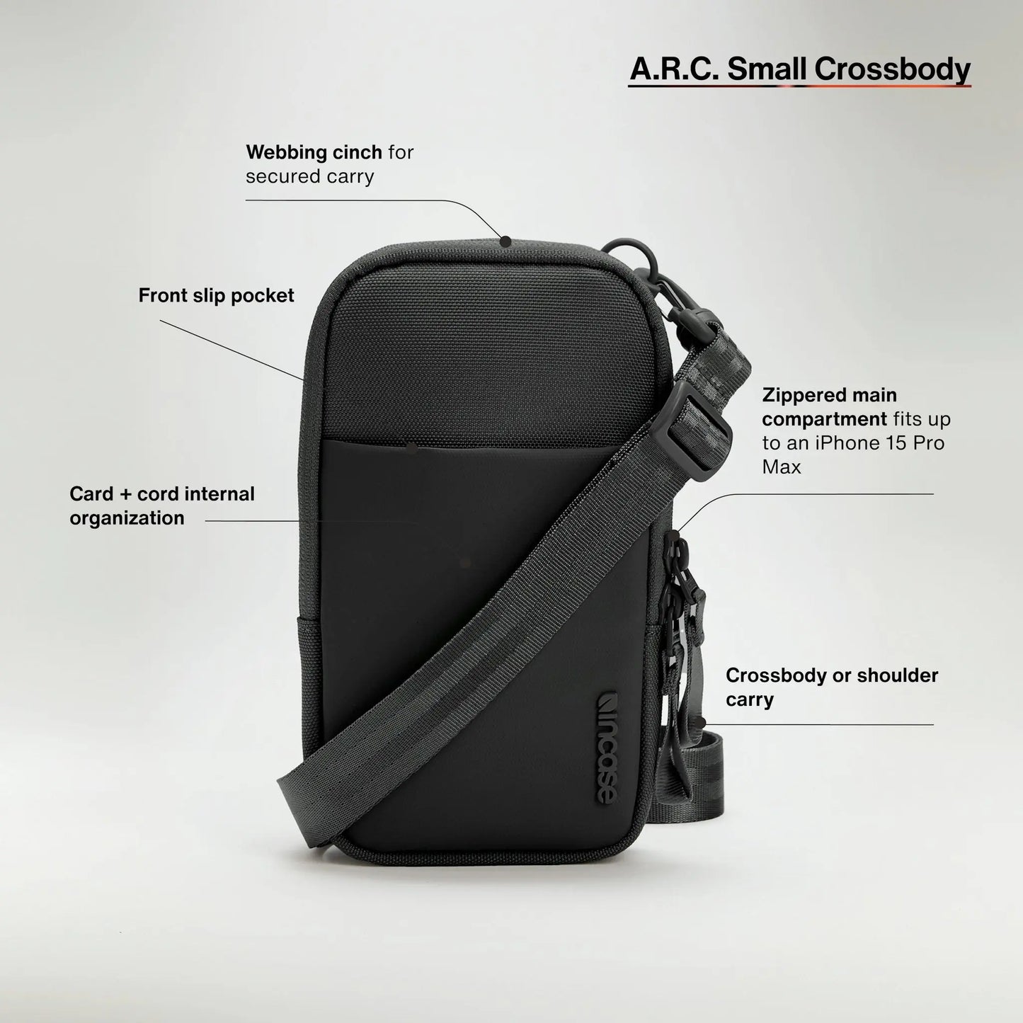 A.R.C. Small Crossbody Bag - Black -