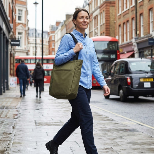 Grid 2-Way Tote Bag 15L -Olive- （LIMITED COLOR）