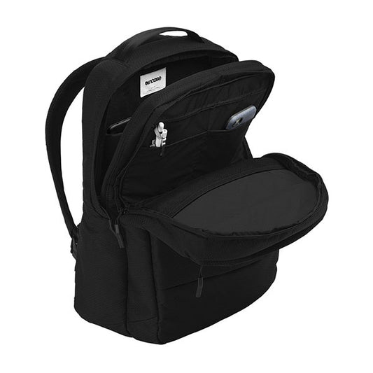 City Backpack With Diamond Ripstop -Black-