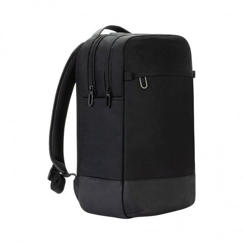 ツイル＆レザーバックパック(Twill & Leather Backpack) -黒 