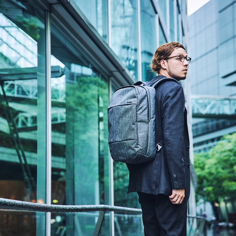 City Compact Backpack -Heather Black-